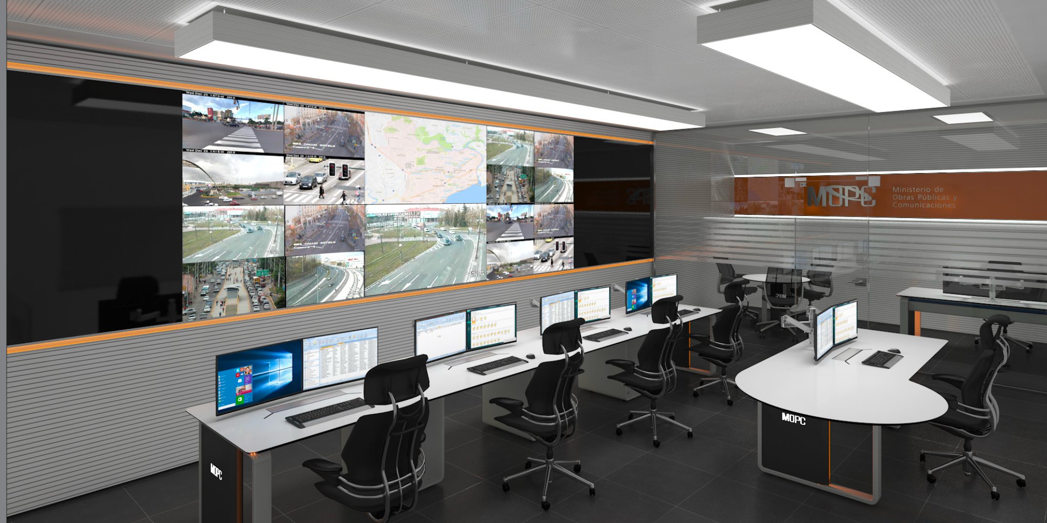 Centro de control MOPC — Ministerio de Obras Públicas República Dominicana